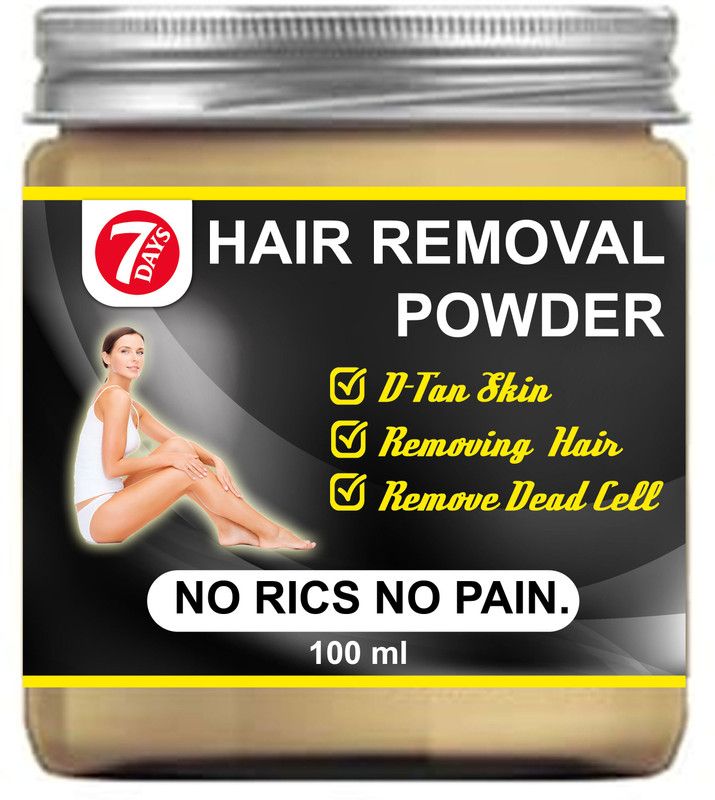 7 Days 100 % Pure Hair Removal Powder Three in one Use For Powder D-Tan Skin, Removing Hair , Remove Dead cell 100 ml Cream Cream  (100 ml)