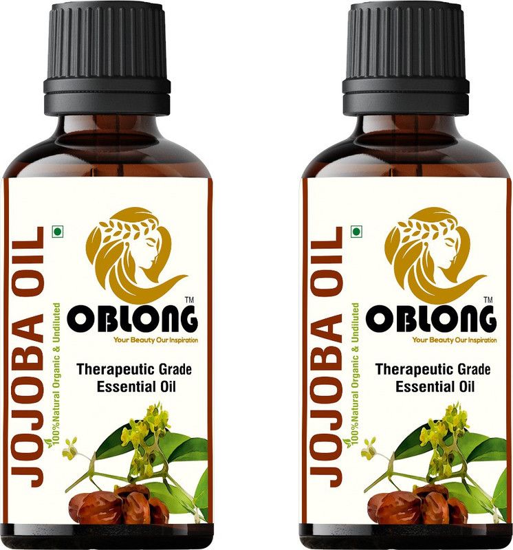 OBLONG PREMIUM QUALITY 100% ORGANIC JOJOBA OIL 2 BOTTLE(S) OF 10ML  (20 ml)
