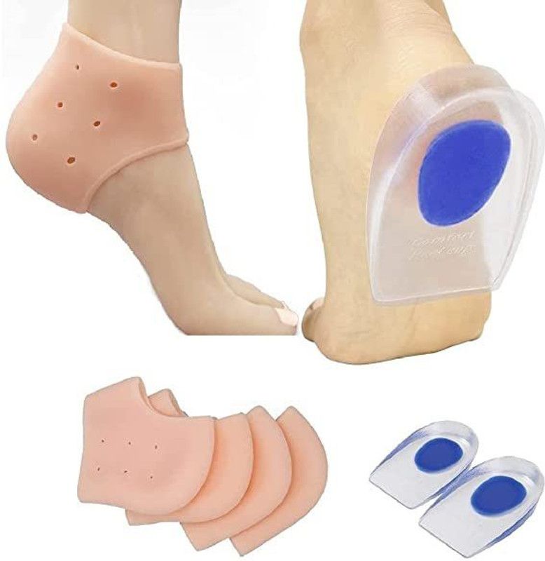 HPGTRADERS Massage gel socks Silicone Moisturizing Gel Heel Socks PAD  (Pack Of 1)