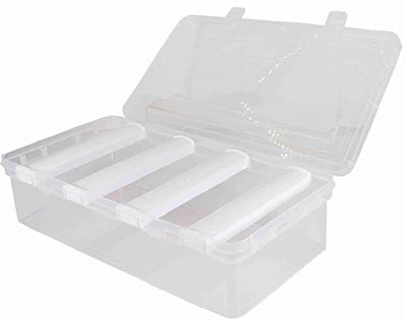 Mitansh Multipurpose Plastic Storage Box For Bangles (Transparent_Small_4-Rod) bangles, jewellery, makeup Vanity Box  (transparent)