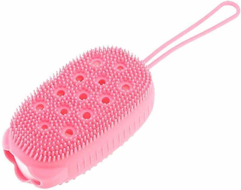 RedHooS Silicone Bath Body Brush Double-Sided Soft Deep Cleaning Bubble Shower Brush Fast Foaming Bear Full Body Spa Baby Shower Brush (Random Color)