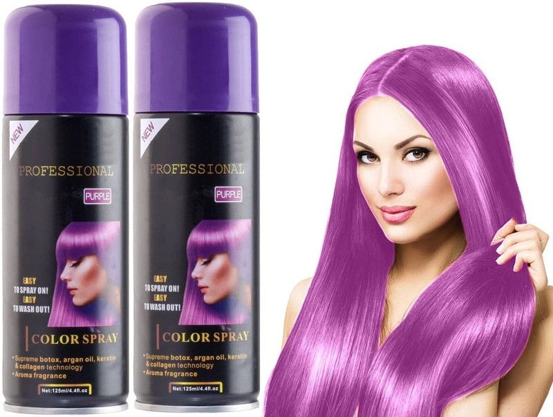 EVERERIN Professional 1 Day Temporary Hair Color Spray With Aroma Fragrance , PURPLE