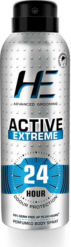HE Active Extreme Perfumed Body Spray 150ml for Today's Active Men, 24 Hour Odor Protection* 99% Germ Free up to 24 hours Deodorant Spray - For Men  (150 ml)