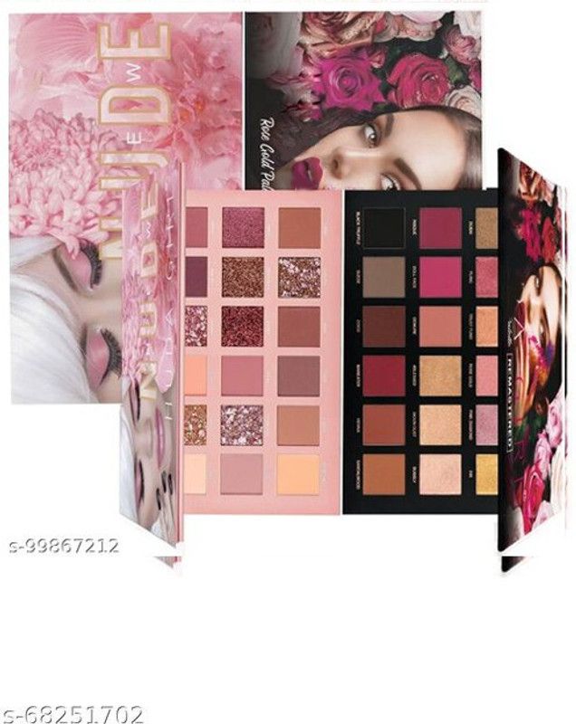 BUY TYA Nude & Rose Glazed New York Edition Huda Vab Velvet Glam Eyeshadow Palette K10 40 g  (Gold)