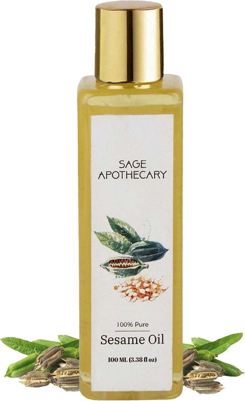 Sage Apothecary Sesame Oil for Hair Growth | Oil for Skin & Body Massage | No Artifical Ingredients Hair Oil  (100 ml)