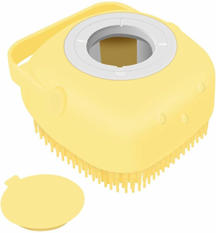 ESAANVIKA Silicone Body Scrubbers Brush for Use in Shower, Silicone Massage Exfoliating Bath Brush With Soap Dispenser, Deep Cleaning, Reusable Loofa for Women Kids (Random Color)