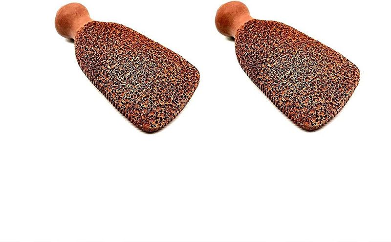Turtulsgroup Terracotta Dead Skin Remover Foot Scrubber Women Men Unisex Set of-2