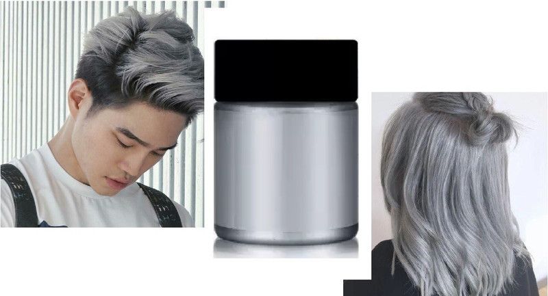 Herrlich HAIRSTYLE WAX SILVER GREY HAIR WAX SALON LONG-LASTING HAIR , GREY