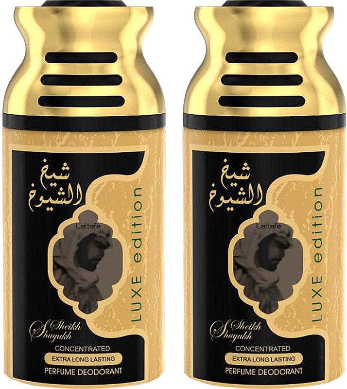 Lattafa Sheikh Al Shuyukh Luxe Edition Perfumed Body Spray, 250ml Pack 0f 2 Body Spray - For Men & Women  (500 ml, Pack of 2)