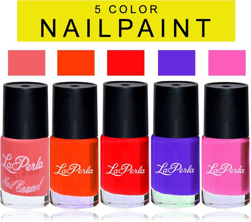 La Perla Nail Paint Pack of 5 Multicolor