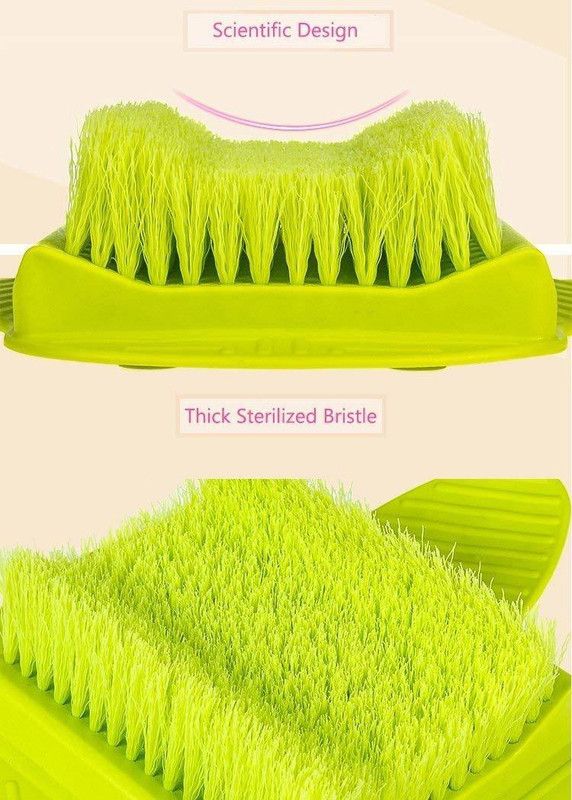 HomeFast Foot Scrubber Brush Feet Spa Cleaner with Non-Slip Suction Cups,Callus Remover for Shower Floor  (Green)