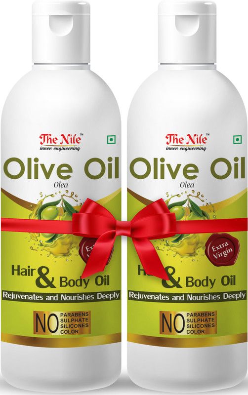 The Nile 100 % Pure Olive Oil To Support Hair Regrowth and Body, Rejuvenates and Nourishes Deeply 150 ML X 2 (Combo of 2 Bottle) (300 ML) Hair Oil  (300 ml)
