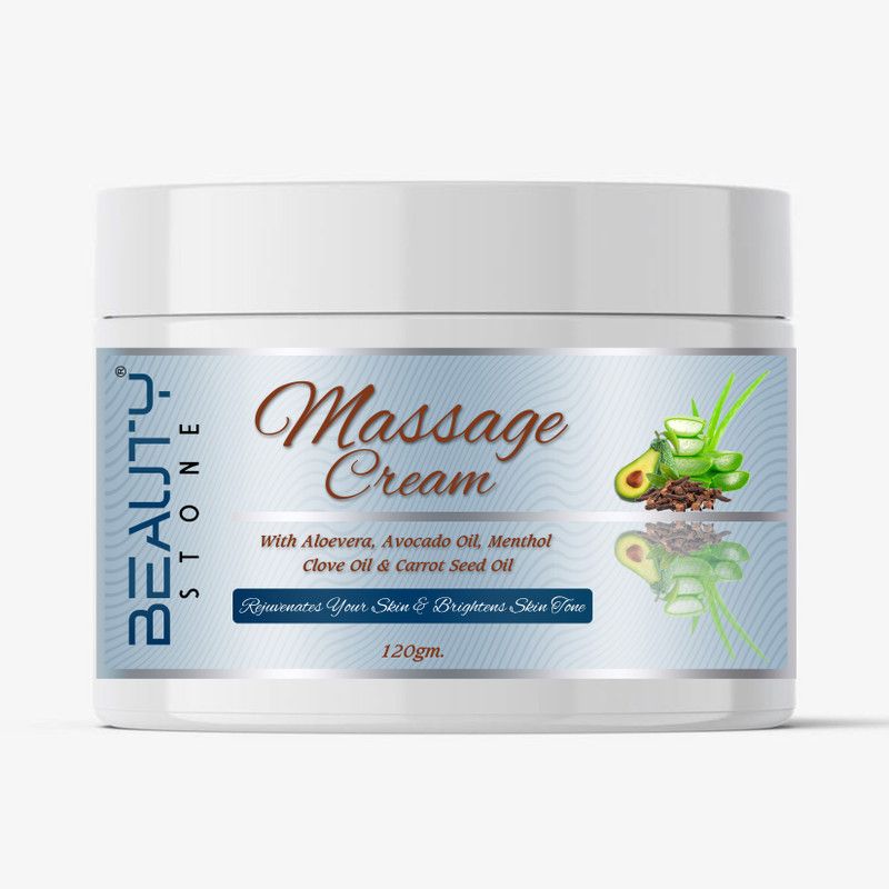 BeautyStone Face Massage Cream With Aloevera, Avocado Oil  (120 g)