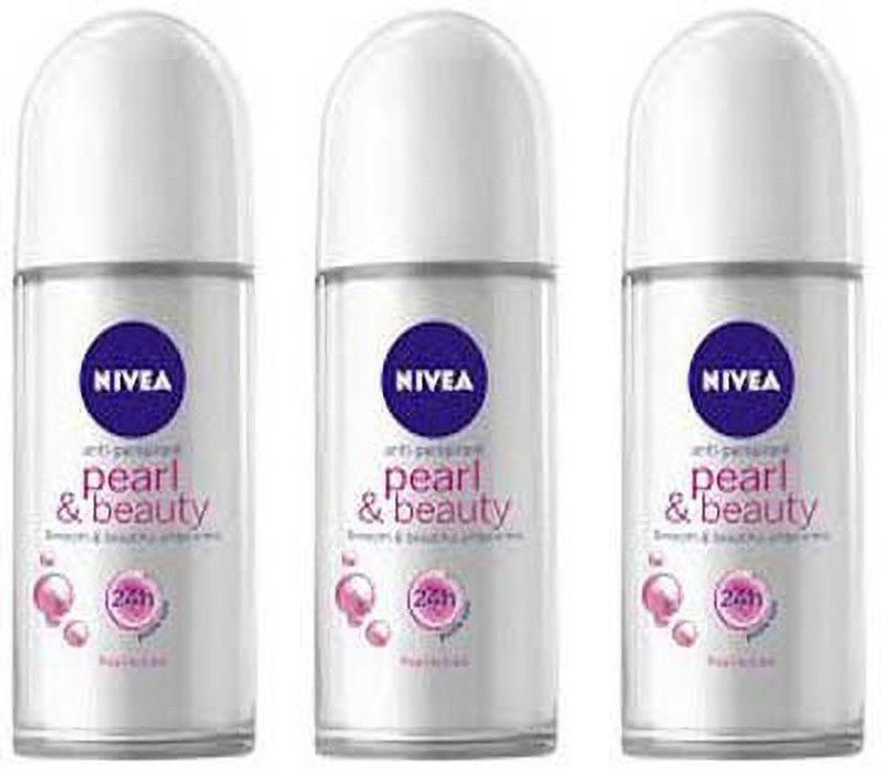 NIVEA Pearl & Beauty Roll On (Pack of 2) Deodorant Roll-on - For Women  (150 ml, Pack of 3)