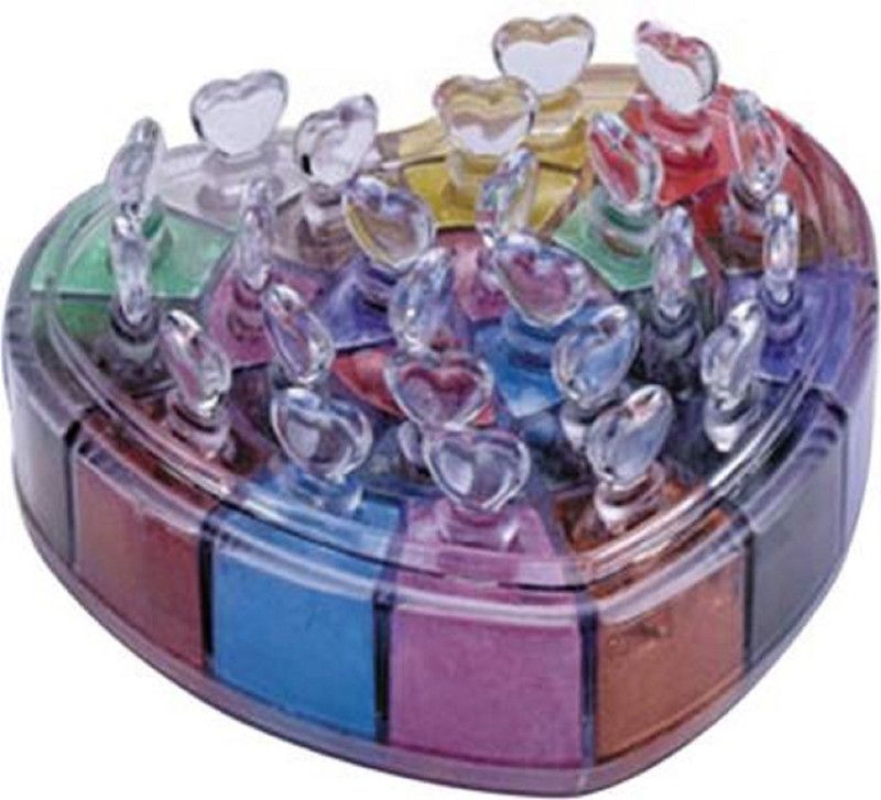 Glamezone Eye Shadow Shimmering Powder Pack of 24  (Multicolor)