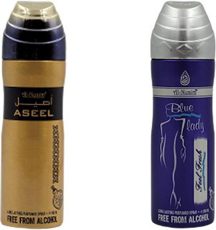 Al-Nuaim Assel and blue lady deodorant Deodorant Spray - For Men & Women  (400 ml, Pack of 2)