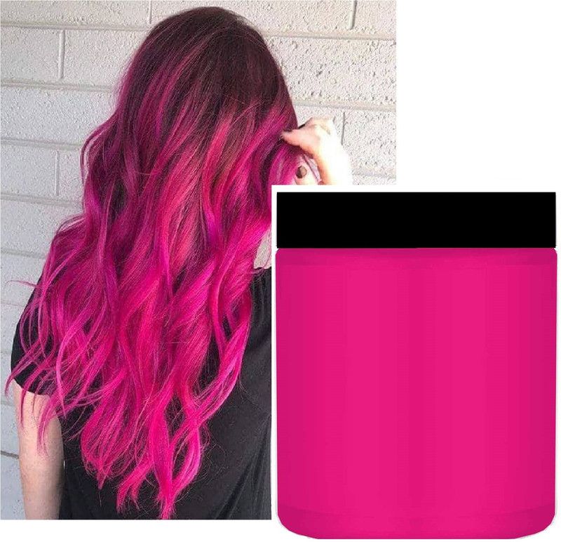 EVERERIN Temporary Hair For Highlights, Instant Hairstyle Special Wax , Pink