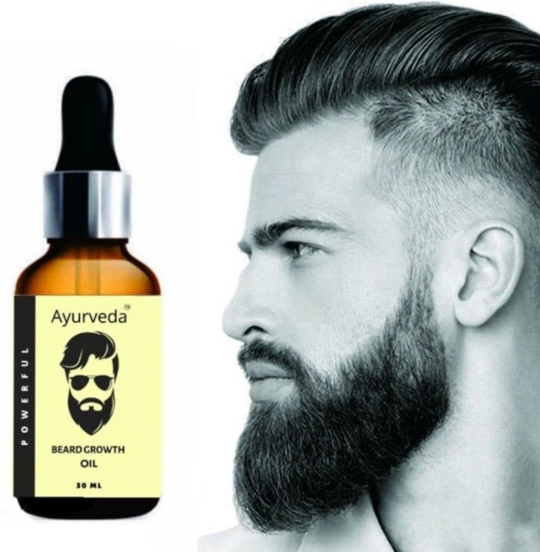 glowocean Ayurveda 100% Natural Powerful Beard Growth Oil- For Patchy Beard Growth Hair Oil  (30 ml)