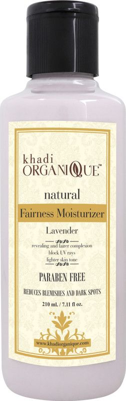 khadi ORGANIQUE Natural lavender Moisturizer Paraben Free For Fairness Reduces Blemishes and Dark Spots  (210 ml)