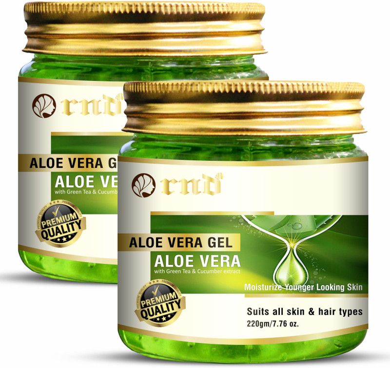 RND 100% Organic Aloe Vera Gel For Skin Acne, Scars, Dark Spots Face & Hair Care  (440 g)