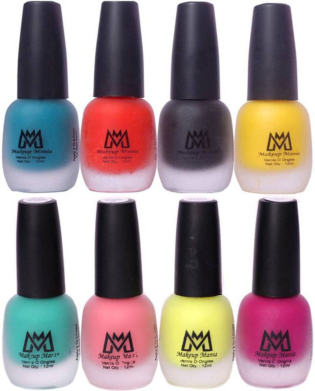 Makeup Mania (MM # 20-65) Green, Orange, Black, Yellow, Sea Green, Pink, Parrot Green, Magenta  (Pack of 8)