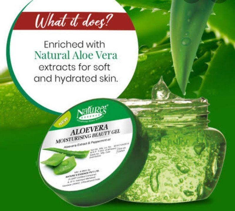 Nature's Essence Aloevera Moisturizing Beauty Gel With Peppermint Oil  (450 g)