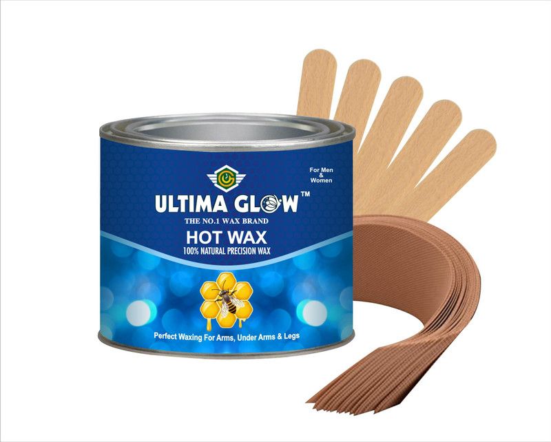 Ultima glow hot wax 599.9 gram for smooth and Organic waxing on arms, legs and under arms strips and sticks Wax  (599.9 g, Set of 3)