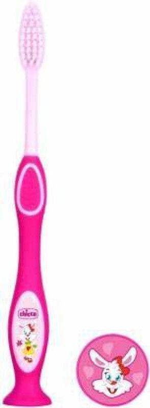 kiran handloom KIRAN Chicco Toothbrush 3Y-6Y Blue Extra Soft Toothbrush( PINK) Toothbrush Case  (Pack of 1)