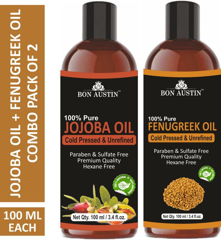 Bon Austin 100% Pure & Natural Oil & Fenugreek Oil Combo pack of 2 bottles of 100 ml(200 ml) Hair Oil  (200 ml)