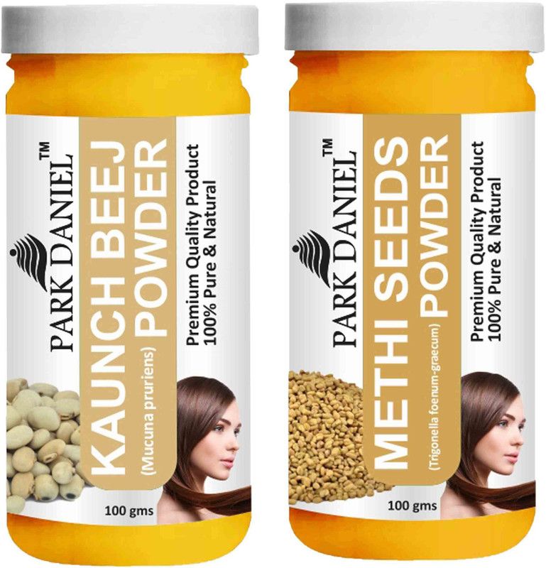 PARK DANIEL Pure & Natural Kaunch Beej Powder & Methi Powder Combo Pack of 2 Bottles of 100 gm (200 gm )  (200 ml)