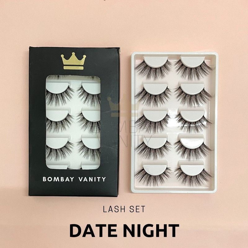 Bombay Vanity 3D Faux Mink Natural Eyelashes For Eye Makeup Pack of 5 False Eyelash  (Pack of 5)