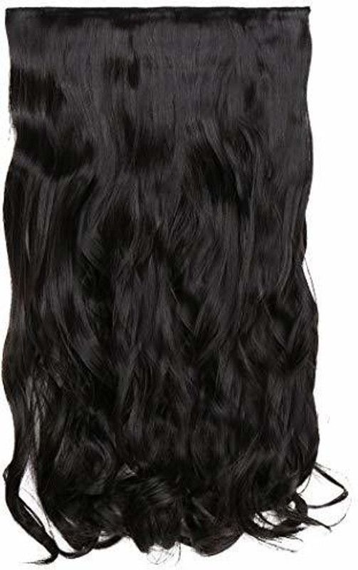 Paradise Clips ¾ Head 1 Piece Extensions For Women Real And Extensions For Girls To Increase Instant Length And Volume (Black) Hair Extension