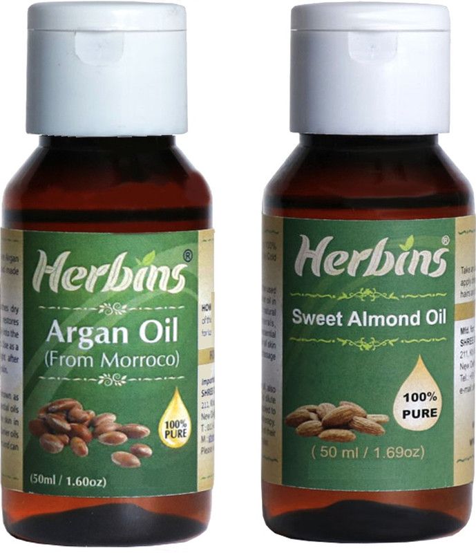 Herbins Essential Oil (Argan & Sweet Almond)  (100 ml)