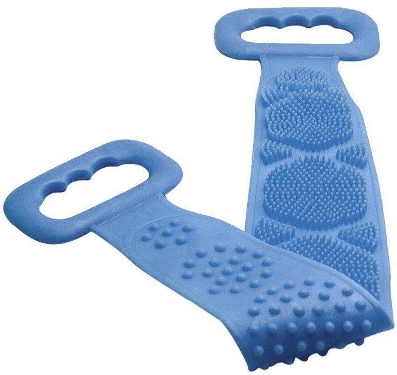 HUKBO Men and Women Silicone Body Back Scrubber Shower Double-Sided Neck Feet Massagers Belt Bath Brush