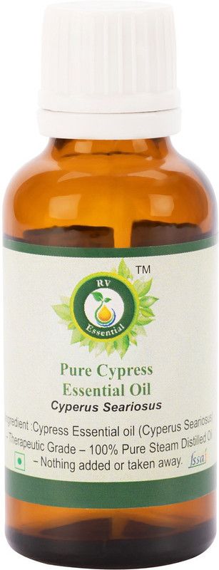 R V Essential Pure Cypress Essential Oil 15ml- Cyperus Seariosus (100% Pure and Natural Steam Distilled)  (15 ml)