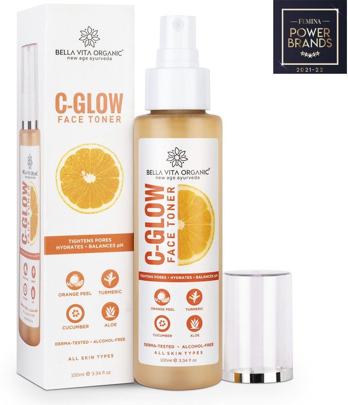 Bella vita organic Vitamin C Glow Face Toner for Skin Hydration, Pores Tightening 100 ML Men & Women  (100 ml)