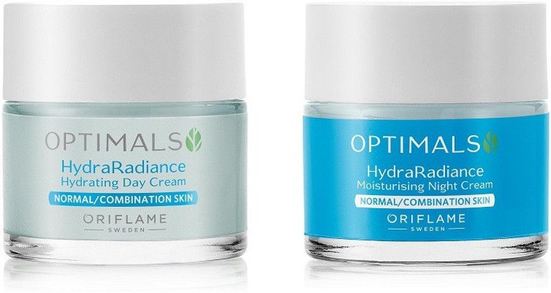 Oriflame Optimals Hydra Radiance Hydrating Day Cream and Hydra Radiance Moisturising Night Cream Normal/Combination Skin(Pack of 2)  (100 ml)