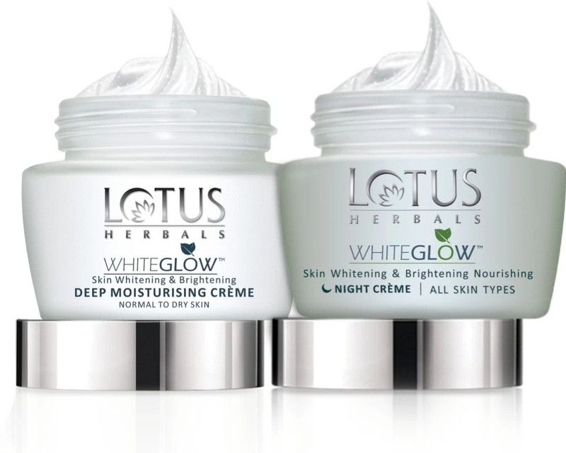 LOTUS HERBALS WhieGlow Deep Moisturising Creme 40g AND Whitening & Brightening Nourishing Night Creme 40g  (40 g)