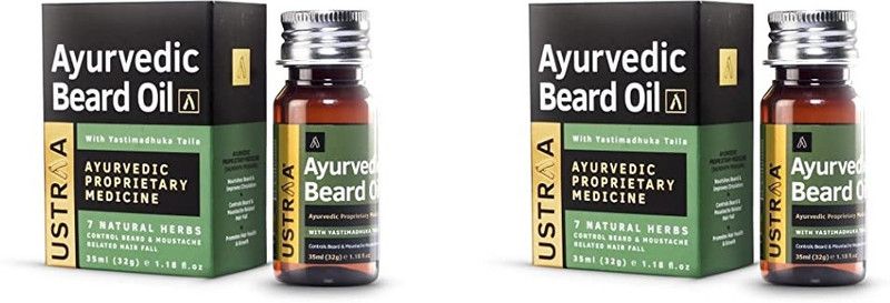 USTRAA AYURVEDIC BEARD GROWTH OIL 35 ML X 2 Hair Oil  (70 ml)