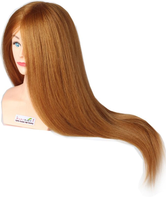 Ritzkart 33inch 320 gram hair weight Human Dummy For Styling Practice Spl For Dye/Tong/Braiding Hair Extension