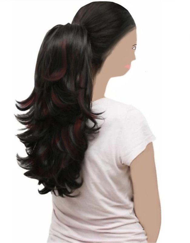 Alizz multicolor hairpiece red high light double shaded clutch ombre blonde Hair Extension