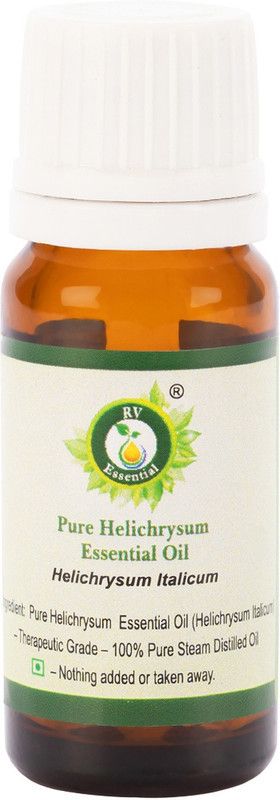 R V Essential Pure Helichrysum Essential Oil 10ml- Helichrysum Italicum (100% Pure and Natural Steam Distilled)  (10 ml)