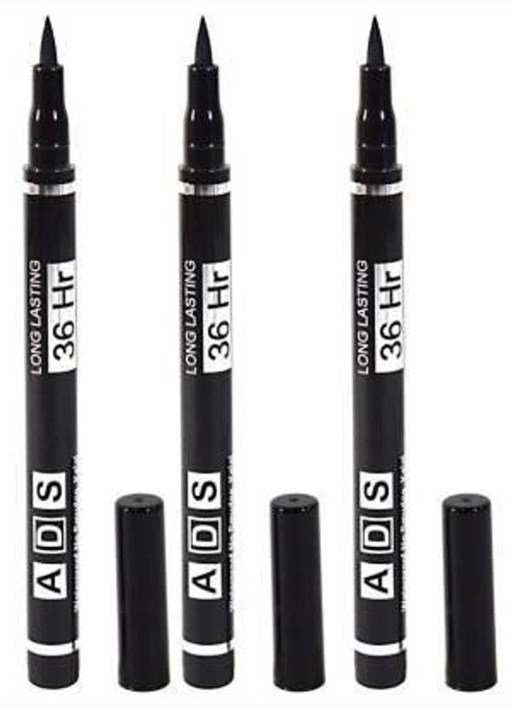 beauty fly A.D.S Water Proof 36Hr Stick Eyeliner Set Of 03 3 g  (Black)
