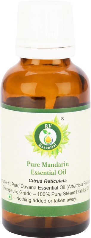 R V Essential Pure Mandarin Essential Oil 50ml- Citrus Reticulata (100% Pure and Natural Steam Distilled)  (50 ml)