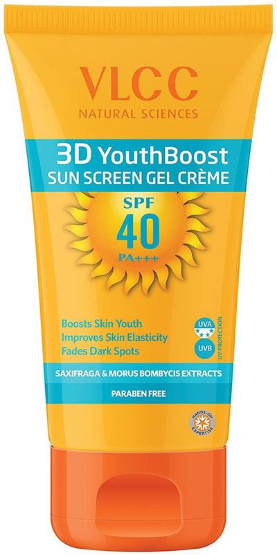 VLCC 3D YOUTH BOOST SUN SCREEN GEL CREME 50ML PACK OF 2 (50MLX2) - SPF 40 PA+++  (100 ml)
