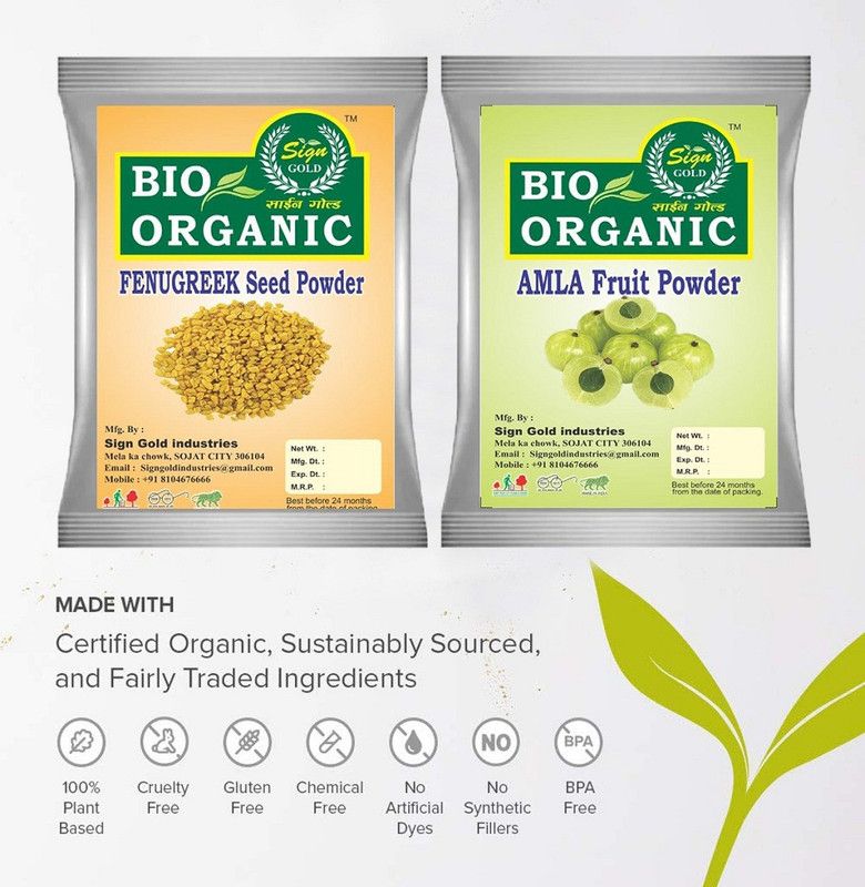sign gold Pure Organic (Fenugreek seed & Amla fruits) Powder 200g_AA7  (200 g)