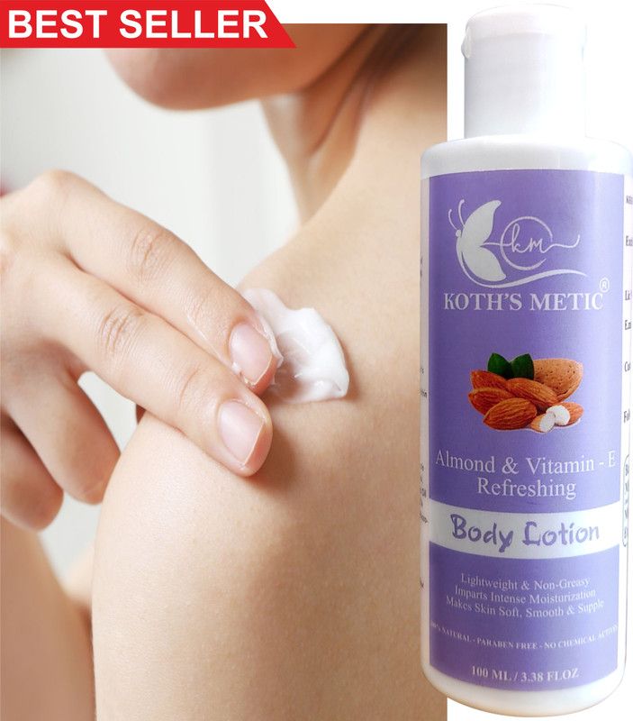 KOTH'S METIC Almond Body lotion with Vitamin E + coconut oil Moisturizer  (100 ml)