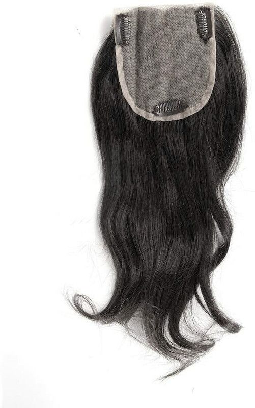 Wynk Mavens black topper human hair 14 inches Hair Extension