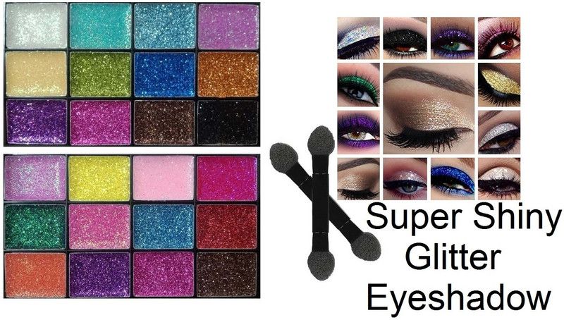 GFSU Pressed Glitter Eyeshadow Palette | Shimmer Makeup Palette 43.76 ml  (Multi Color)