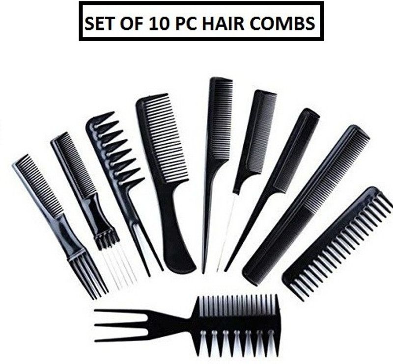 Yora New Professional 10 Pcs Hair Comb Set Hair brush for Hair Cutting and Styling